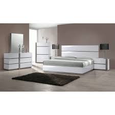 Modern bedroom furniture for the master suite of your dreams. Somette Mehdi Modern Gloss White Grey Bed White Bedroom Set Bedroom Sets Modern Bedroom
