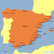 Het actuele spanje nieuws in het nederlands. Stepmap Kaart Spanje Landkarte Fur Spain