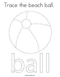 It also makes an interesting template for a fun craft activity with scrunched up tissue paper. Trace The Beach Ball Coloring Page Twisty Noodle Tracing Preschool Summer Preschool Activities Summer Preschool