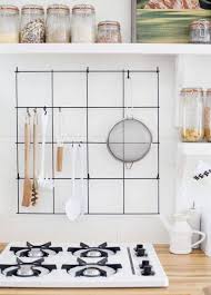 Kitchen Utensil Holder Organizer Kitchen Tool Black Memoboard Kitchen Wire Wall Grid Wire Me Diy Kitchen Projects Kitchen Organization Diy Kitchen Projects