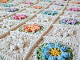 I was initially thinking of using a dk weight yarn but the. Primavera Flowers Baby Blanket