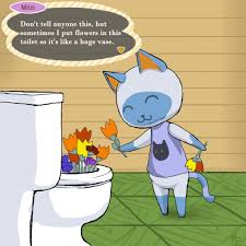 Toilet Vase By Saintbree On Deviantart Animal Crossing Funny Animal Crossing Fan Art Animal Crossing Memes