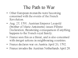 So belgians were doing revolution because they thought austrian emperor was too liberal and soft not sure where you read that, but it's not the motivations behind that revolution. The French Revolution 1791 1794 The Path To