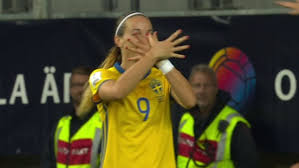 Kosovare Asllani Celebrated Goals With The Albanian Eagle