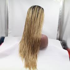 Perfect for braiding and dreadlock hair extensions. Long Dark Boots Blonde Braided Lace Front Wigs For Black Women