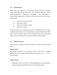 Ayat matematik untuk masalah di atas boleh dibina. Contoh Kajian Tindakan Matematik