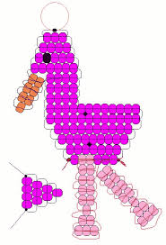 Flamingo Pony Bead Pattern Pony Bead Crafts Pony Bead Animals Pony Bead Projects