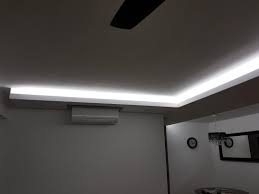 It fell but luckily the wires kept it from smashing into the floor. Cornice L Box Partition Cove Light False Ceiling Furniture Home Decor Lighting Supplies On Carousell