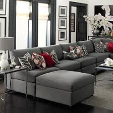 Beckham U Shaped Sectional White Walls Living Room Living Room White Living Room Grey