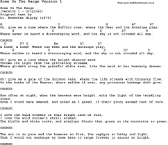 Oh Give Me A Home Where The Buffalo Roam Lyrics Traditional Song Home On The Range Version 1 With Chords Tabs And Lyrics Traditional Song Home On The Range Ukulele Music