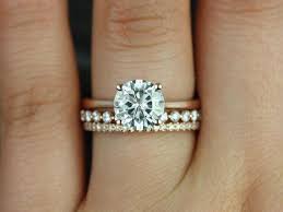 Skinny Flora 8mm Petite Bubble Breathe Kimberly 14kt Fb Moissanite And Diamonds Wedding Set Othe Diamond Wedding Sets Gorgeous Wedding Bands Wedding Rings