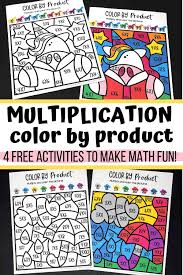 A few boxes of crayons and a variety of coloring and activity pages can help keep kids from getting restless while thanksgiving dinner is cooking. 4 Free Multiplication Coloring Worksheets For Excellent Math Fun