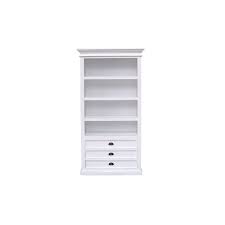 Wall open book shelf 36″w x 63.5″h flb m.i. Viborg Painted White Mahogany Bookcase Cabinet With 3 Drawers