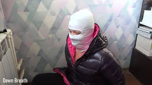 Clipspool | Plastic Bag breathplay in shiny Duvetica coat