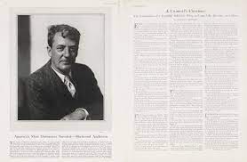 Mencken was an american journalist, critic, satirist and editor. America S Most Distinctive Novelist Sherwood Anderson Vanity Fair December 1926