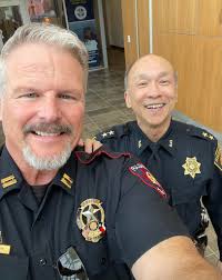 Captain McCoy, Officer Edmonds, and K-9 Blu paid a visit to the Fort Bend  County Sheriff's Office Dispatch today to express gratitude to the  dedicated men and women serving Fort Bend County