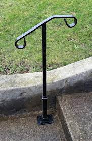 Style crest® standard and deluxe railing systems are manufactured of maintenance free. Standard Single Post Flat Bar Top Hand Rail 1 Or 2 Step Etsy In 2021 Step Railing Steel Handrail Railings Outdoor