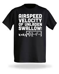Airspeed Velocity Of An Unladen Swallow Tshirt Think Geek T Shirt Shirts