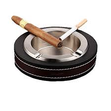 The lower metal tray will rotate quickly. Amazon Com Julake Cigar Ashtray Metal Outdoor Cigar Cigarette Ashtray For Patio Home Table Modern Ashtrays Oval Alloy Silver Home Kitchen