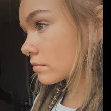 14K White Gold Triple Stack Septum Ring ~ Three Layered Nose Hoop ~ Twist  Open Body Jewelry ~ Solid 14 Karat White Gold ~ Nickel-free