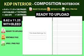 Composition Notebook Wide Ruled Graphic By Triggeredit Creative Fabrica In 2021 Composition Notebook Wide Ruled Composition