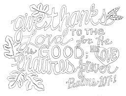 Psalm 136:1 give thanks coloring page. Give Thanks To The Lord Coloring Page
