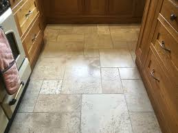 refinishing tumbled travertine tiles in