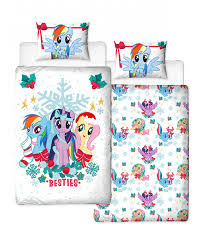 Snuggle up with artwork and stylish patterns from independent artists across the world. My Little Pony Christmas Holly Single Duvet Cover Set Bedroom