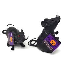 Black Rat Halloween Decoration Haunted House Creepy Rodents Realistic Plastic Halloween Haunted House Decorations Cool Halloween Costumes Halloween Decorations