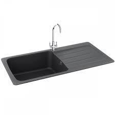 Farmhouse kitchen with corner sink. Carron Phoenix Columba 100 1 0 Bowl Synthetic Black Kitchen Sink Waste Kitchen From Taps Uk