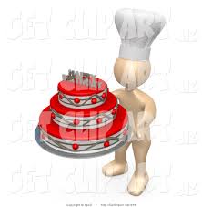 3d Clip Art Of A Pastry Chef Person Wearing A White Chefs Hat And Holding A Red And Silver Three Tiered Birthday Cake With A Happy Birthday Decoration On Top By 3pod Pastry chef illustrations and clipart (12,345). 3d clip art of a pastry chef person