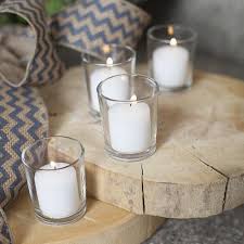 Our set of 12 white frosted clear votive candle holders with votive candles, size: Discount Candle Holders In Bulk Candle Holder Sets Quick Candles