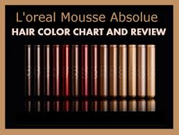 loreal mousse absolue color chart