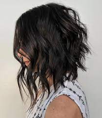 Disconnected Shaggy Angled Bob Angledbobhairstyles Angled Bob Hairstyles Thick Wavy Hair Long Bob Haircuts