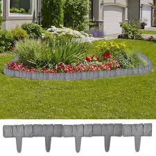 41x Raseneinfassung Rasenkante Palisade Beeteinfassung Beetumrandung Grau 10m In Garten Amp Terrasse Landschaf Vorgarten Anlegen Rasenkanten Beetumrandungen