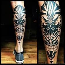 You won't get a more creative design than this one. 108 Great Looking Tribal Tattoos On Leg