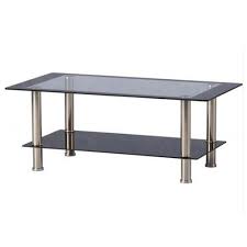 Ending 2 aug at 8. Contemporary Rectangular Coffee Table With Chrome Legs In Clear And Black Glass Buy Coffee Tables Online Discount Coffee Tables Uk