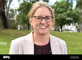 Adelaide, Australia. 06th Oct, 2023. Victorian Premier Jacinta Allan poses  for a photo during a Yes campaign and uniting the country behind  constitutional recognition through a Voice event at Pinky Flat in