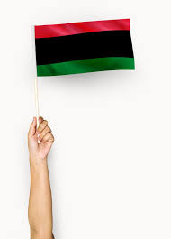 Download Premium Psd Of Person Waving The Flag Of Pan African Flag 422415 Pan African Flag Black Liberation Flag Flags Of The World