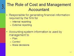 The organizational position of management accountant varies from concern to concern depending upon. Cost Management Accounting Control Hansenmowenguan Chapter 1 Introduction