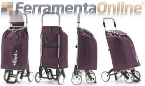 Grazie alle 4 ruote è più facile da portare, mentre la base a sistema inclinabile consente di spingere il carrello in avanti come se fosse un semplice passeggino. Ferramentaonline Shop Carrello Portaspesa Gimi Twin 4 Ruote Lt 56