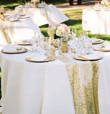 We Can T Stop Thinking About This Wedding Decoration They Used Gold Plate Charger Pa Table Runners Wedding Round Gold Sequin Table Runner Sequin Table Runner
