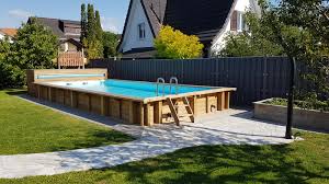 Pool Halbversenkt Mit Bausatz Pool Bau Poolbau