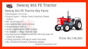 Swaraj 855 Tractors Price In India Specifications Features