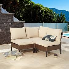 Ajala Patio Sofa With Cushions In 2020 Small Patio Furniture Backyard Furniture Teak Patio Furniture