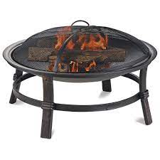 Get free shipping on qualified solid wood, wicker fire pit patio sets or buy online pick up in store today in the outdoors department. Endless Summer Brushed Copper Wood Burning Fire Bowl The Home Depot Canada