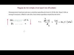 La regla de tres simple es una herramienta matemática que sirve para resolver rápidamente problemas que involucran una relación de proporcionalidad directa entre dos variables. Regula De Trei Simpla Nivel Sporit De Dificultate Youtube