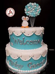 Pin By Gourmet Goodies Cupcake Bak On Baby Shower Cakes Penguin Cakes Cake Outside Baby Showers