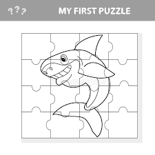 Give these printable crossword puzzles a try and then come back to see how many answers you got correct. Cartoon Education Jigsaw Puzzle Game For Preschool Children With Funny Shark Stock Vector Illustration Of Dolphin Preschool 171869275