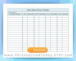 Inventory Item Sale Price Tracker Use To Record How Many Etsy In 2020 Price Tracker Sales Tracker Ebay Hacks